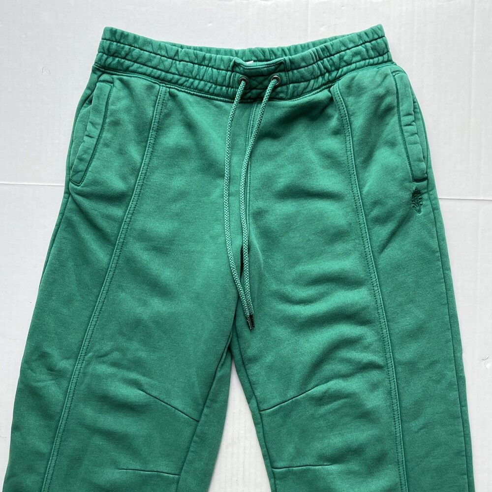 FP Movement Free People Sweatpants Green M Relaxed Barrel Leg Pleated Joggers - Picture 2 of 14